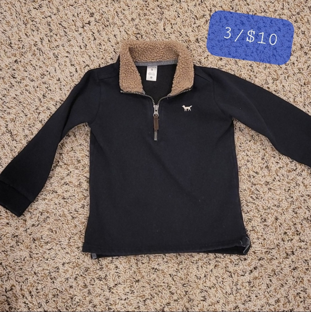 🐿 Carters Quarter Zip with Sherpa Collar